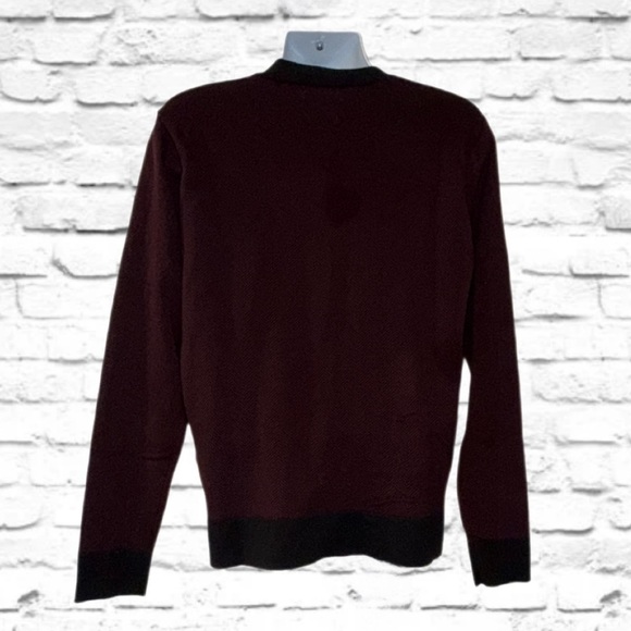 XRAY Jeans Burgundy Herringbone Knit Cardigan Sweater Men’s Size XL NWT - Picture 7 of 11